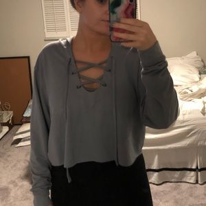 Express cropped sweatshirt